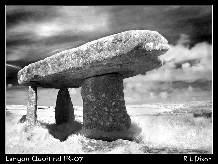 Lanyon Quoit taken in Infra Red 2008 
i had a bit of time to play with some of my older photos  i liked this one