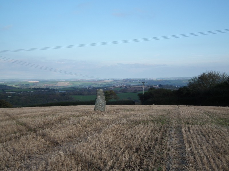 Menear standing stone taken from the road