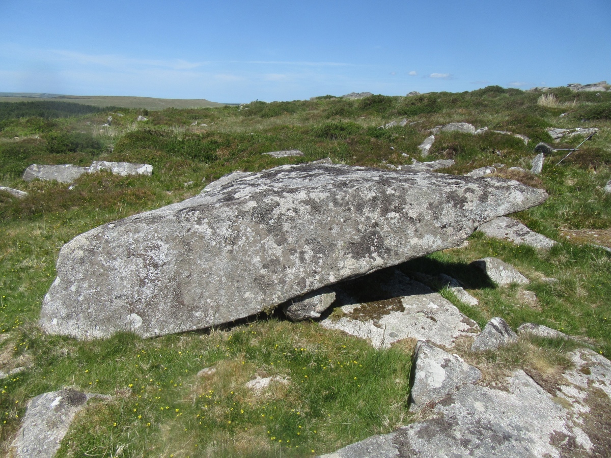 Propped stones on Garrow Tor