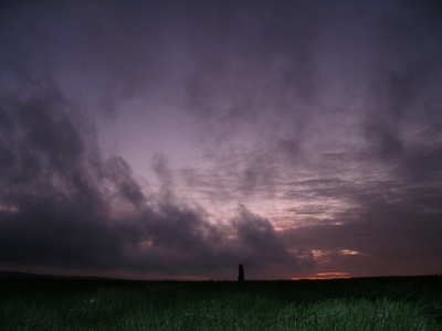 A lovely purple sky after sunset at Men Scryfa.