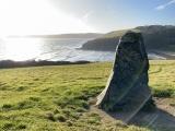 Click for full size image of Standing Stone to the East of Porthluney Bay (PID:238097) Standing Stone to the East of Porthluney Bay