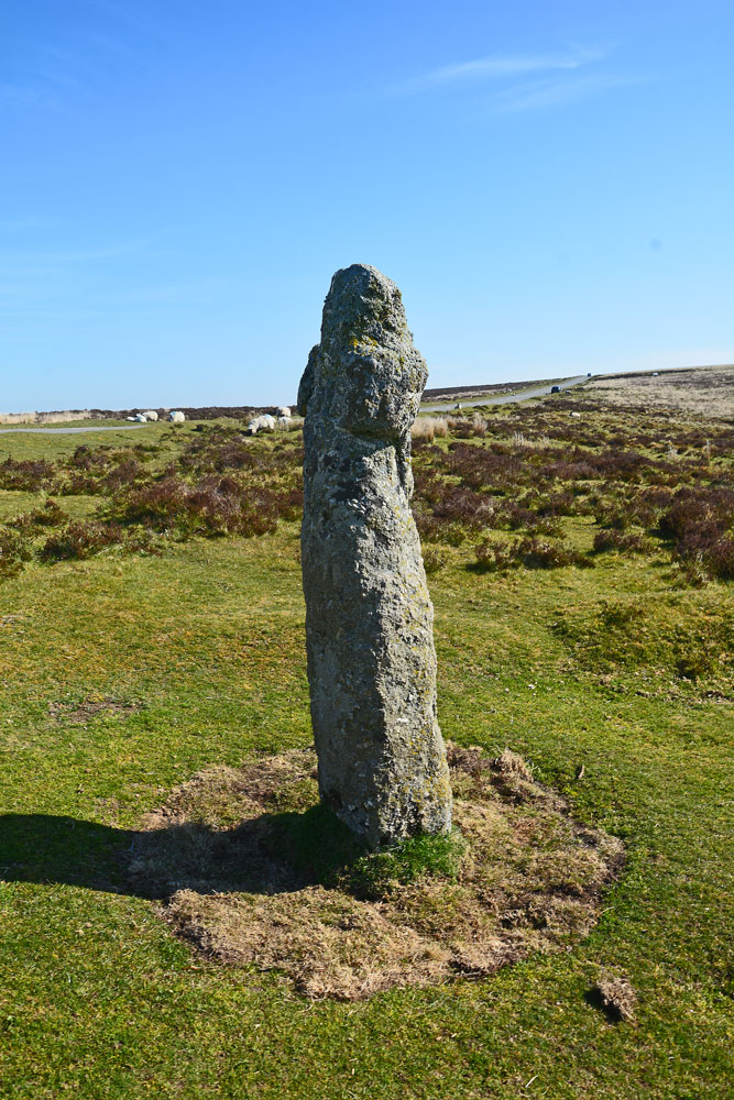 Bennet's Cross. Trying to capture how roughly hewn and oddly shaped this wayside cross is. The scheduling information on Historic England says: 
