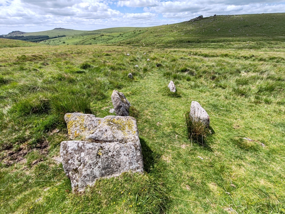 Click for full size image of Hart Tor north rows (PID:292673) Hart Tor north rows