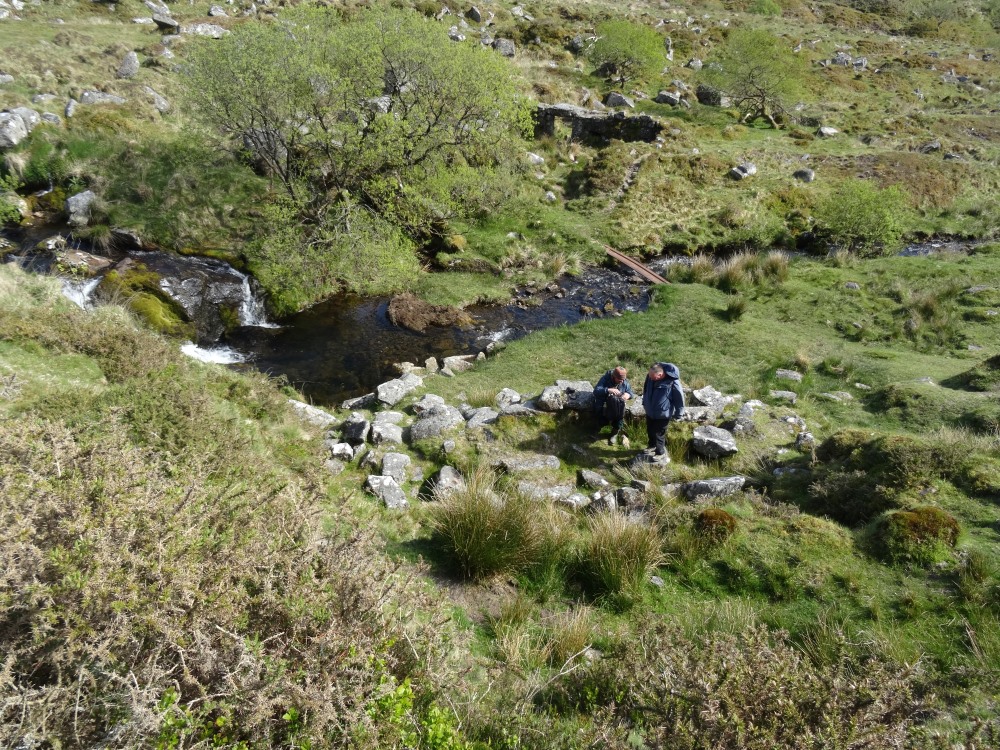 It is a very picturesque valley around the Meavy, and some tin working was done in the past.  Maybe this ruin was associated with those works?
SandyG's walk on 14th May.  