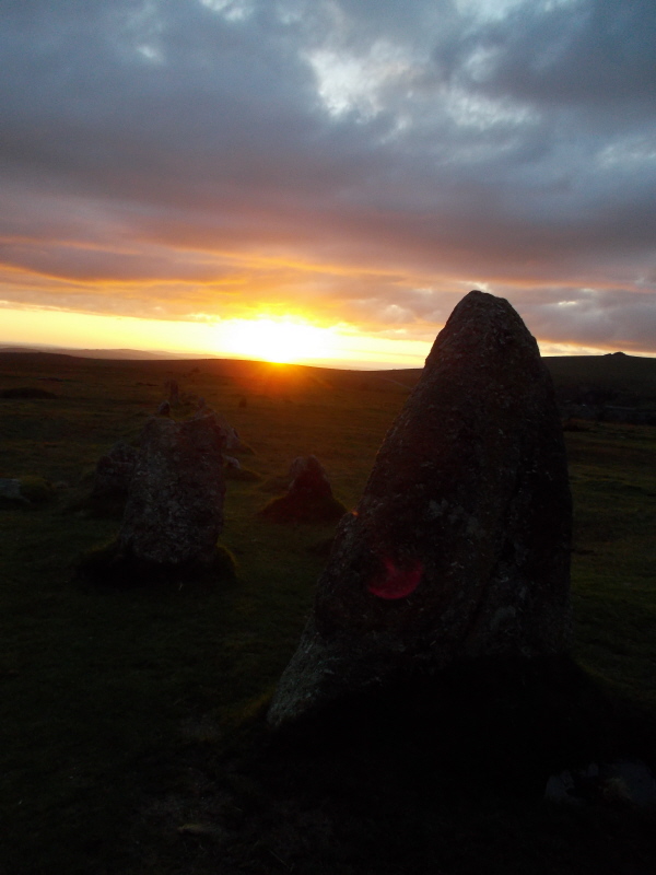 View of the sunset on Autumn Equinox 22 Sept 2016, taken from outside the eastern terminal stone at 7.13pm.