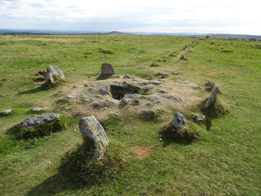 The cairn and cist early evening on 24th July.