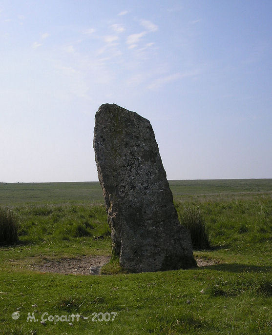 Click for full size image of Drizzlecombe menhir 3 (PID:36718) Drizzlecombe menhir 3