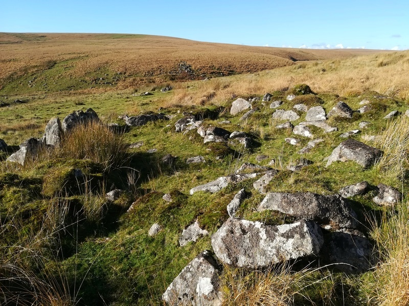Hook Lake Settlement,  A Hut with a large wall (SX64086520) 