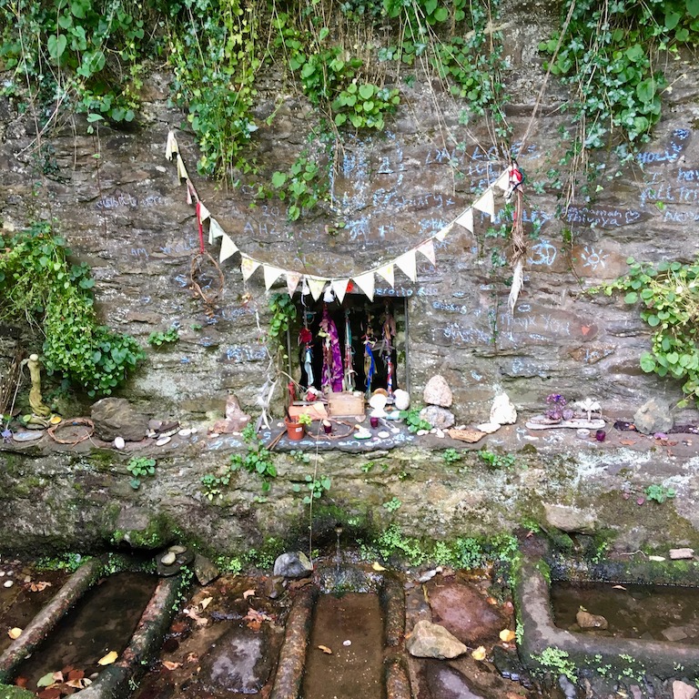Photo taken in August 2018. Lots of chalk messages now written on back wall.