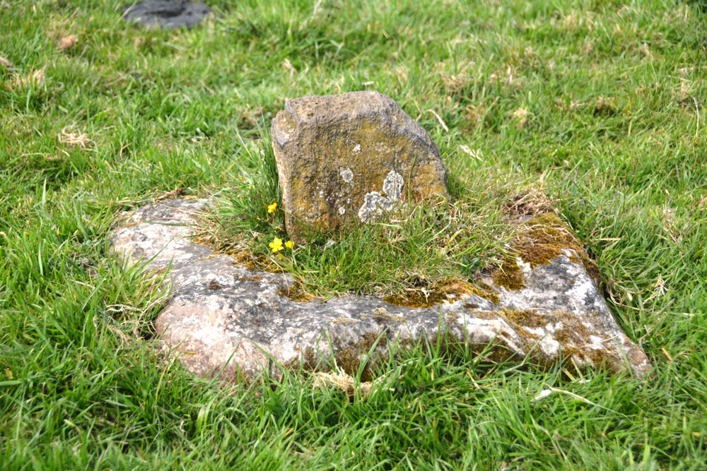 The socket stone and fragment of cross shaft from a different angle.