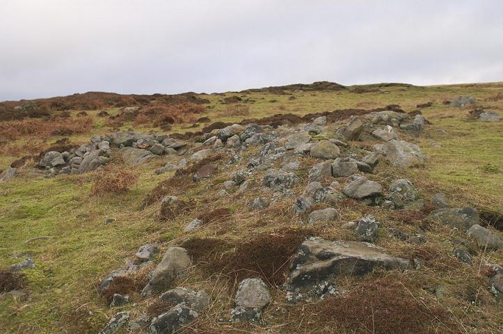 One of the recently identified 'Tri - Radial' Cairns on Lordenshaw.

Some archaeos think this rare type of cairn might have been a windbreak for livestock!  As you can imagine, it hasn’t been widely accepted because a number have contained human remains.