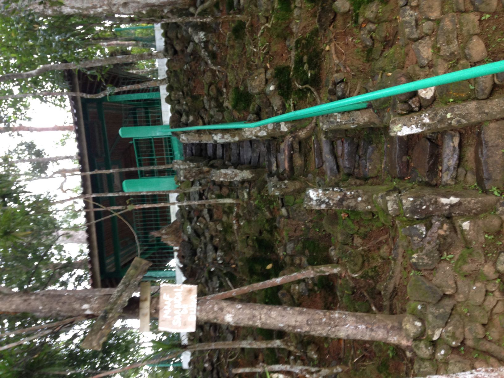 The mound/pyramid with the pagoda on top