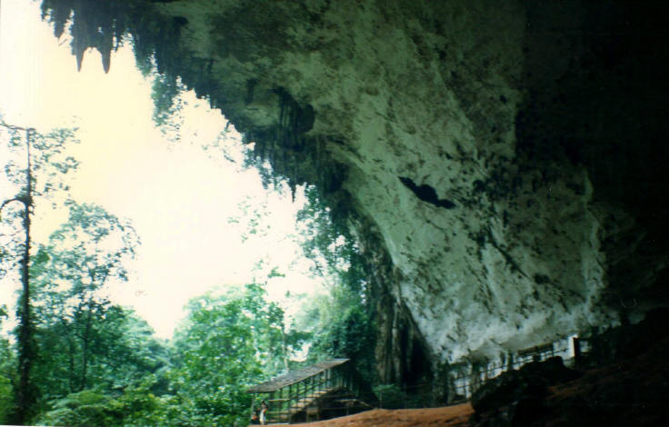 The Great Cave photographed during a visit in 1993.  This is the only photo I have of the site, please excuse the quality.
