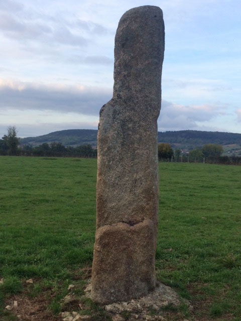Standing stone in Bourgogne:Côte-d'Or (21) France. A walk around the different sides of the stone - this is side 2.