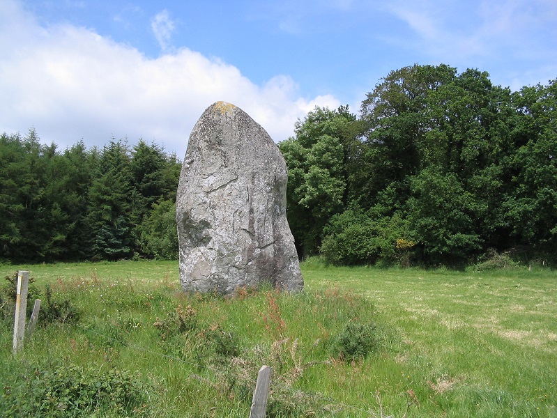 In front of the menhir on June 4, 2004