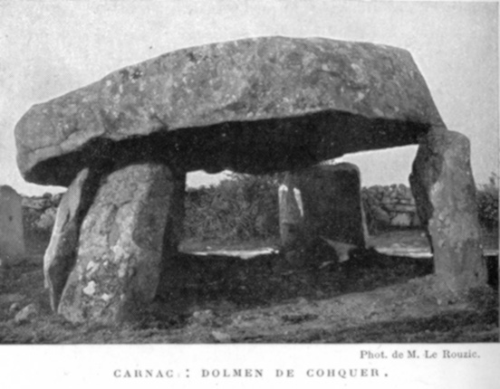 Dolmen of Cohquer
1912 - P.Jousset - La France Geographie illustreé - Paris  Librairie Larousse  Tome 1er