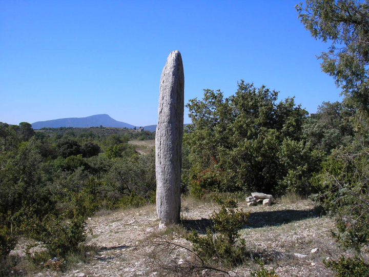 Ginestous menhir, perhaps the finest there is.

This is the side view looking west