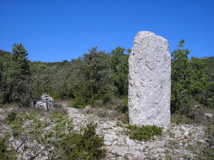 Ginestous menhir 3.

Ginestous menhir 3 is about 2.7 metres tall, and a very carefully formed rectangular shape.