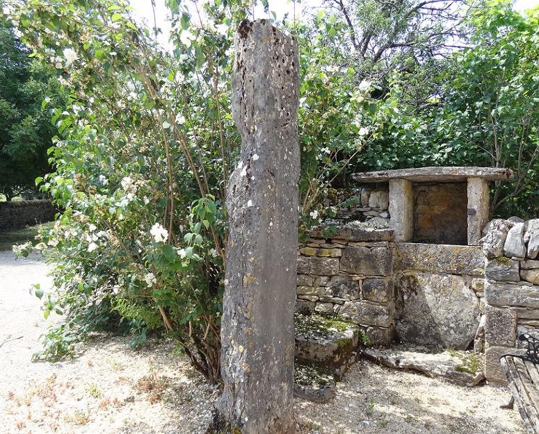 The menhir close by the farm buiding, June 24, 2016