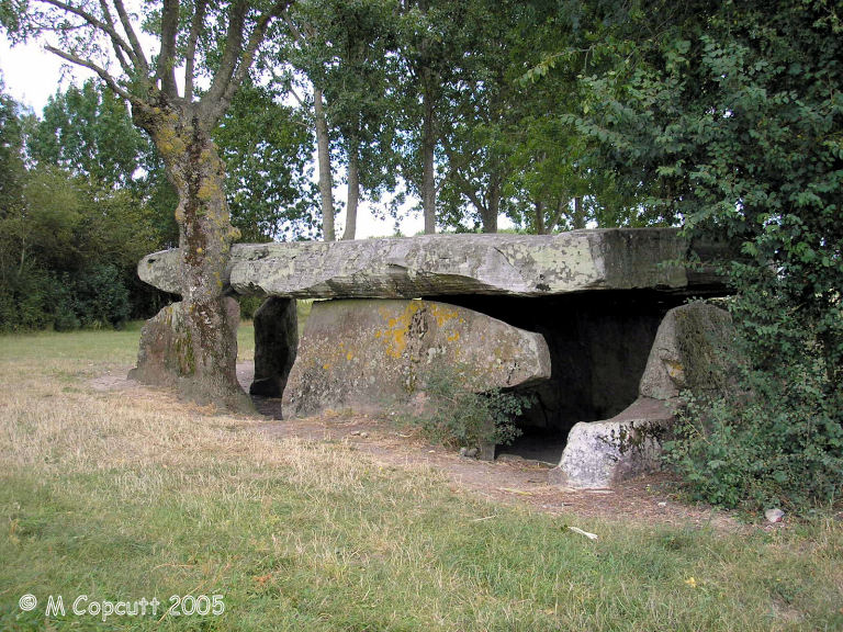 view of this large Angevine dolmen from the northwest.