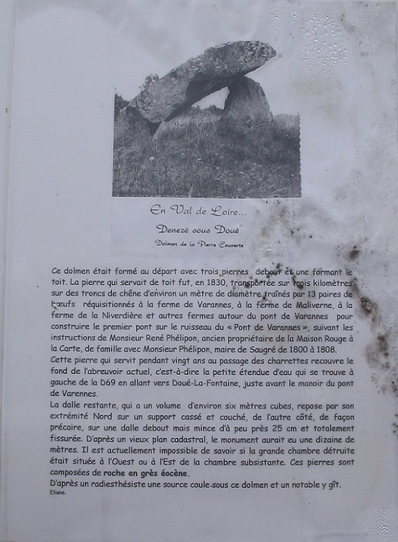 Dolmen dit la Pierre Couverte (Chavais)