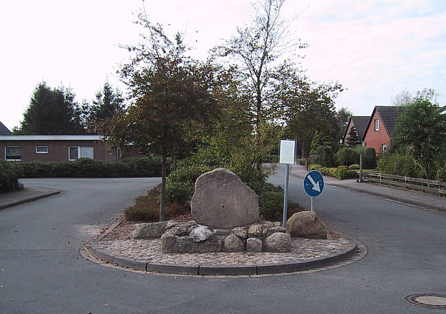 Today the stone is surrounded by a street.