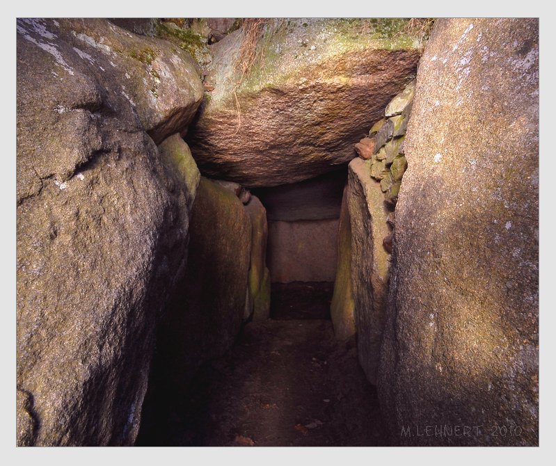 The lateral entrance passage of the chambered long-barrow. March 2010