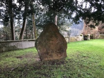 Grenzstein im Burghof Bollendorf