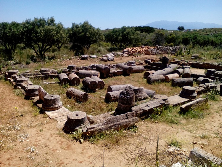 Remains of a Roman villa from the 1st century AD. It was destroyed by an earthquake in 365 AD (photo taken on April 2018).