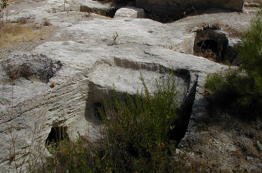 Karmi Bronze Age Cemetery. Near Girne in Turkish Republic of Northern Cyprus.