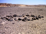 Click for full size image of Wadi Paran ancient agriculture terraces, matseboth and Rock art (PID:152978) Wadi Paran ancient agriculture terraces, matseboth and Rock art