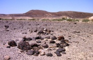 Click for full size image of Wadi Paran ancient agriculture terraces, matseboth and Rock art (PID:152979) Wadi Paran ancient agriculture terraces, matseboth and Rock art