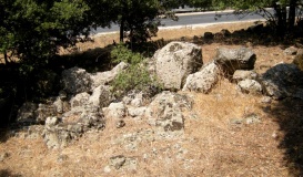Dolmen field in Odem forest on The Golan Heights 