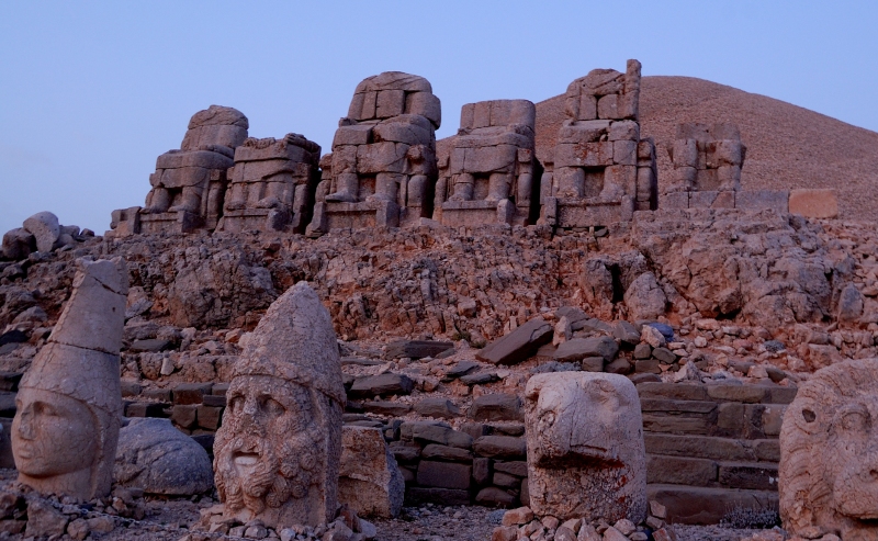 Sunrise on Mount Nemrud - the glorious colour of the statues getting the first glow on sunrise.

October 2009

