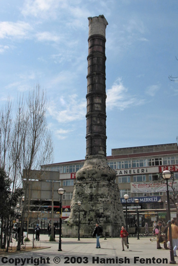 The column of Constantine in 2003 before it became shrouded in scaffolding for restoration 2004-2007?