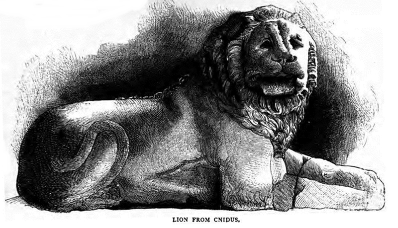 The marble lion, from 