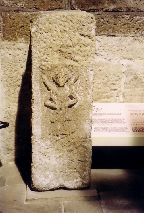 Altar stone now residing in Ilkley Church. Thought to be Romano-British, showing the local deity 'Verbeia'; Goddess of the River Wharfe. Or is it? The more I look into the theories concerning this carving, the more conflicting ideas I find. So, here's the image, best to read all the available info and make up your own mind. Or, like me, remain confused.