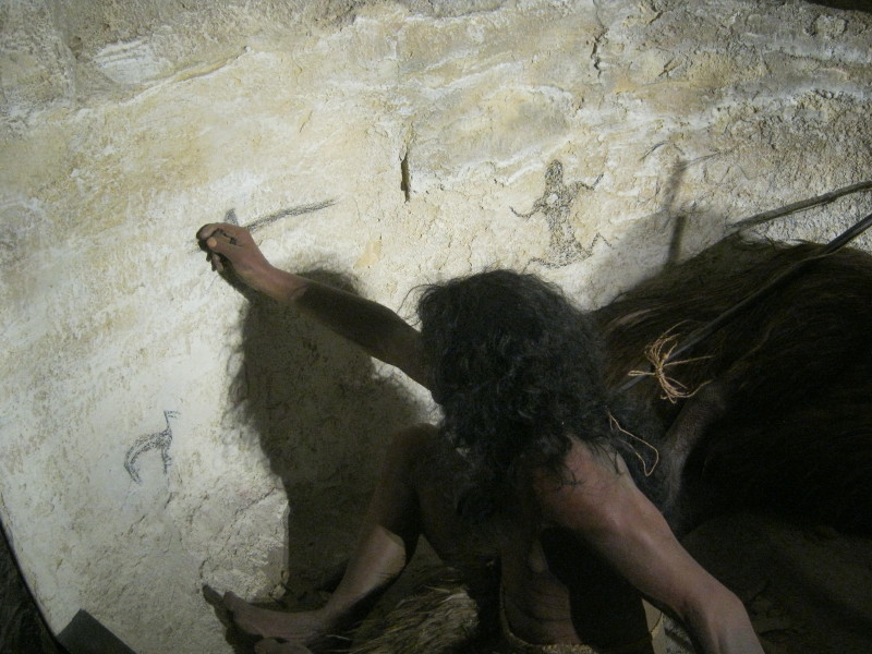 Cave drawing diorama
