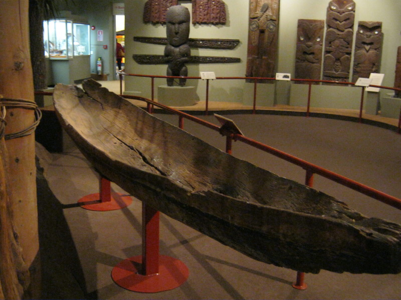 Waka tiwai (small canoe) from the Banks Peninsula.  June 2014.
