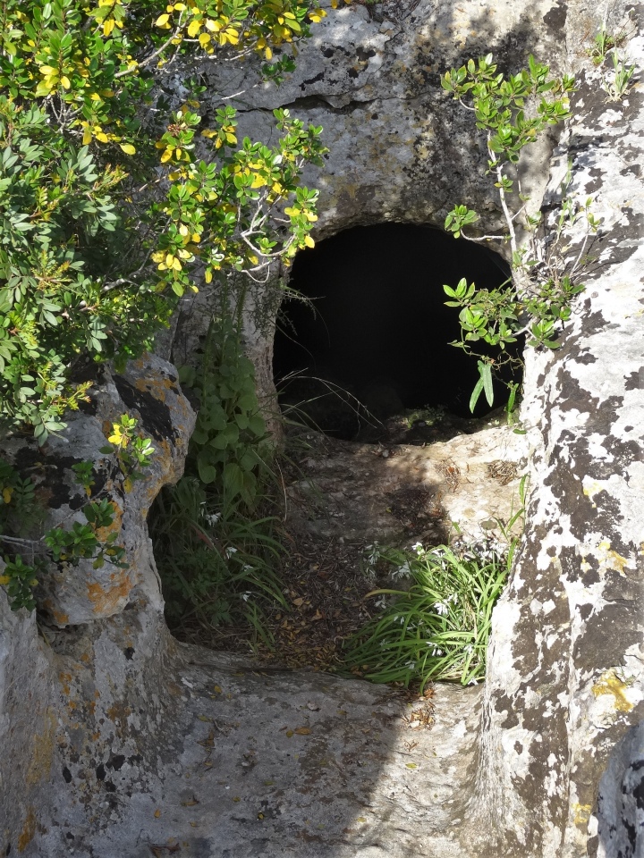Entrance to the Bronze Age hypogeum of Son Mercer de Dalt (photo taken on April 2015).