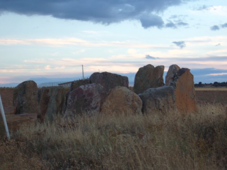 North View of “Las Peñezuelas” Passage Grave. Only the main chamber orthostats remain of what once might have been an impressive monument.