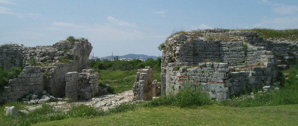 Solin Porta Caesarea, North of Split, Croatia. Funded by Augustus, as town supported Caesar not Pompeus Maximus during the civil war. This connected the newer part of town with the older part along the iron age walls. The town was abandoned during the middle ages when the people moved into Diocletian's palace when the Slavs invaded.