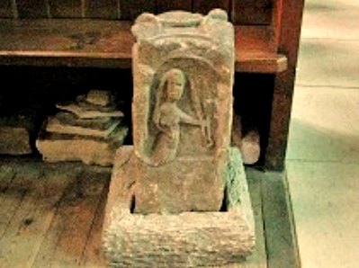 Site in Wrexham Wales. The Atropos Altar Stone at All Saints Church, Gresford. SJ.347550.

