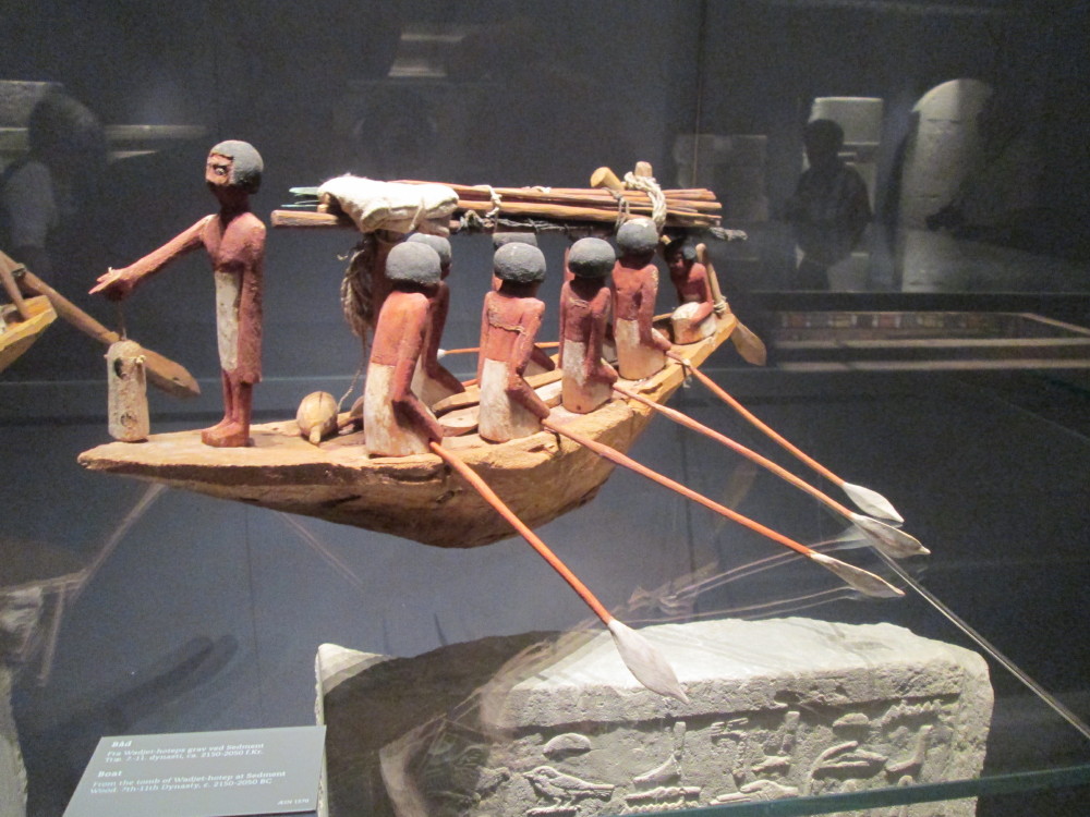 Boat from the tomb of Wadjet-hotep at Sedment  2150 - 2050 BC

