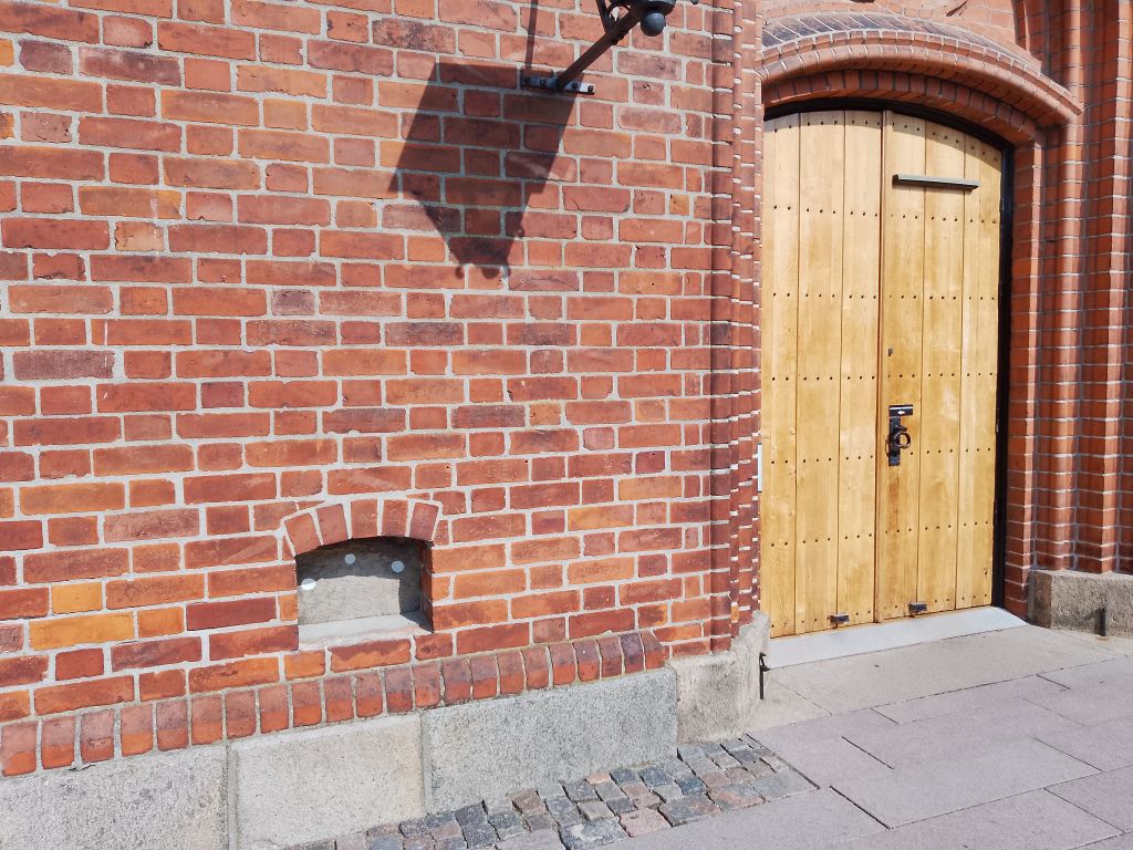 Ancient stone in Vor Frue church, Svendborg