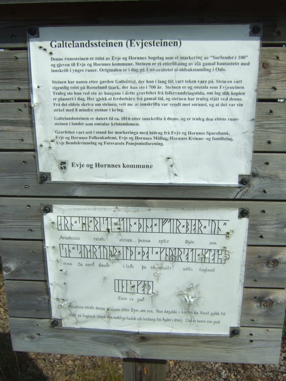 Galteland Runestone and Verksmoen Barrow Cemetery, Aust-Agder ...