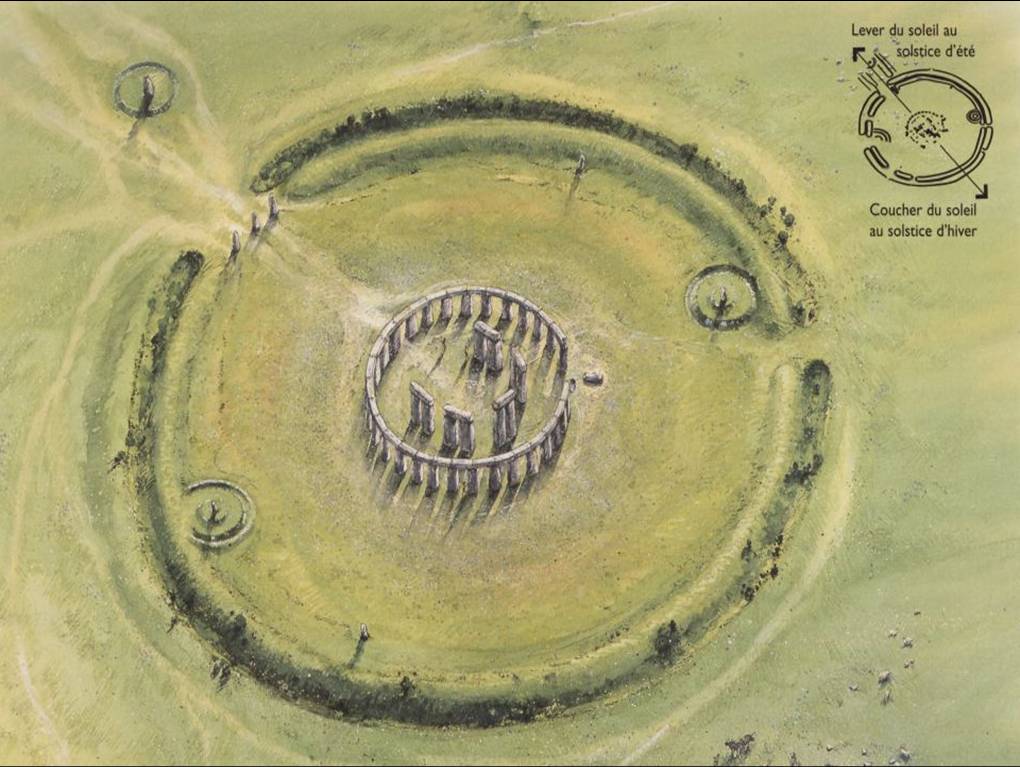 Stonehenge. Stonehenge evolution - Phase 4 (2400 BC to 2100 BC) :
During the next major phase of activity, 30 enormous sarsen stones were brought to the site. They may have come from a quarry, around 25 miles (40 km) north of Stonehenge on the Marlborough Downs.
The stones were dressed and fashioned with mortise and tenon joints before 30 were erected as a 33 metres (108 ft) diameter circle of standi