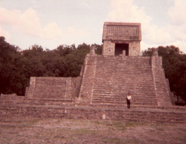 West facade of this charming little double Pyramid/temple just north of Mexico City.
It is also called Santa Cecilia Pyramid.
There is a small museum/Lapidarium

Scan of picture from 1982. Things might have changed since then, but it is still visible on Google Earth.