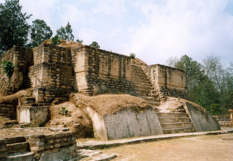 Site in  Guatemala
Temple 2 (Estructura 2) - best preserved temple in Iximche, originally it was about 15 m high. It was build in three phases, middle of which is finest preserved one.