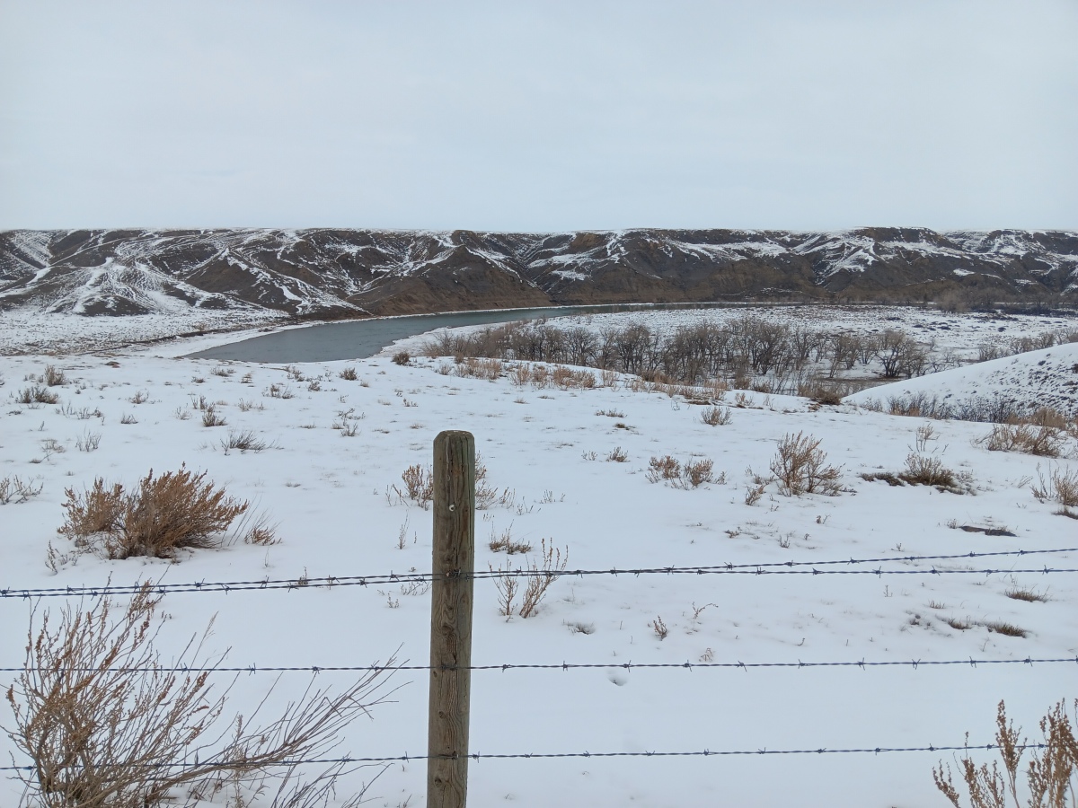 Picture of the River Ravine where of the Bison Kill.